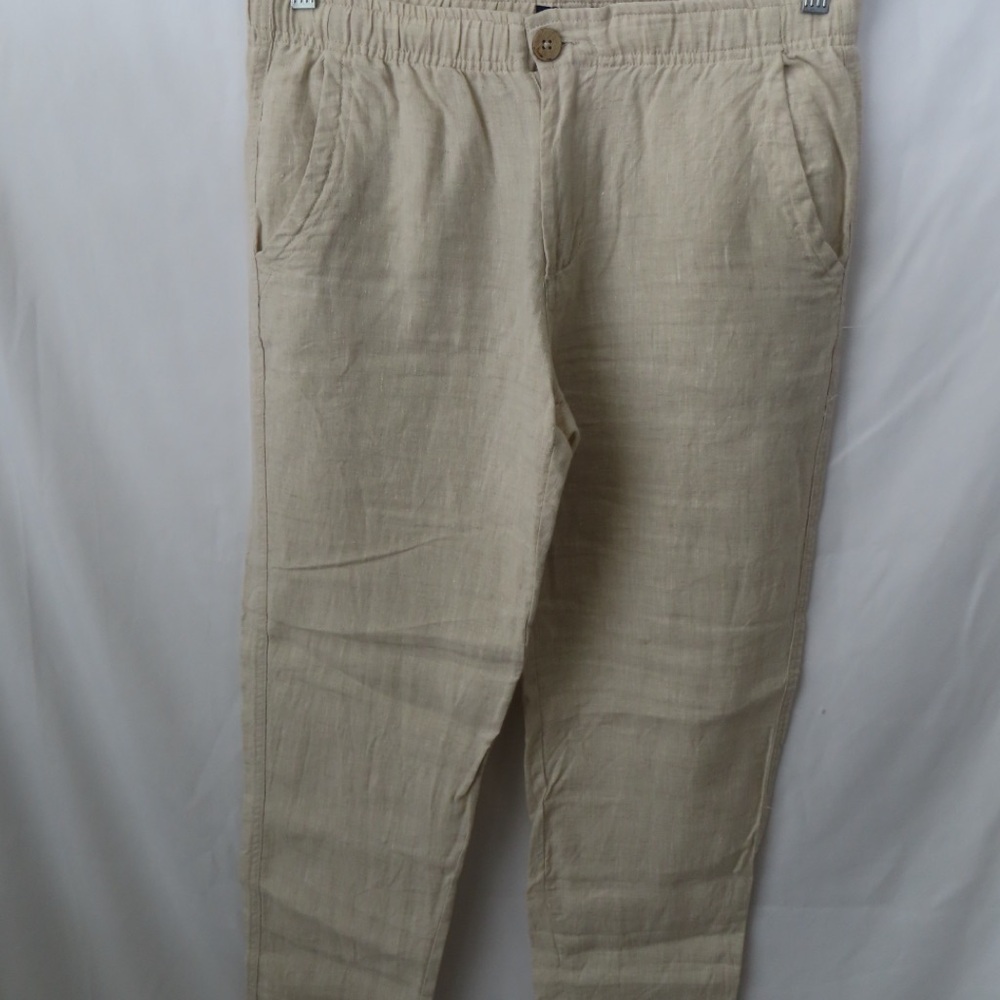 Men's Tan Linen Pants